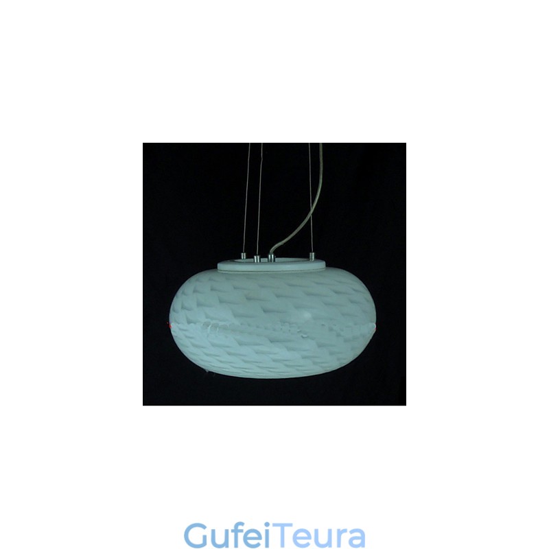 מנורת נברשת לבנה חלבית מודרנית מינימליסטית מגולפת