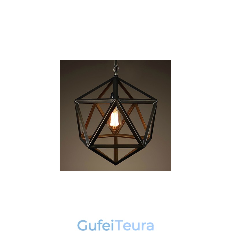 כפרי לודג' נברשת מתכת וינטג'