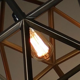 כפרי לודג' נברשת מתכת וינטג'