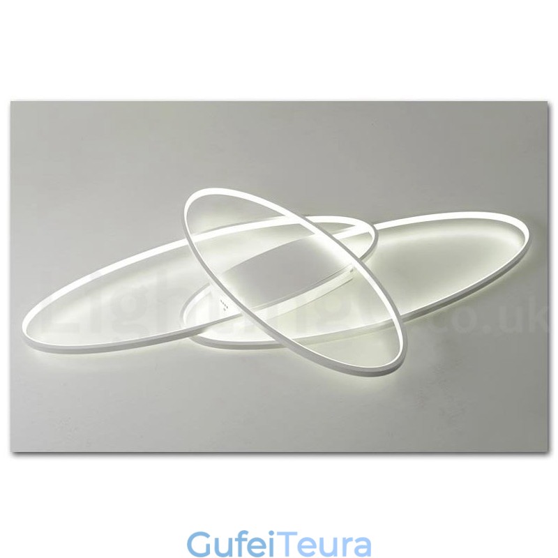 ניתן לעמעום אליפסה מודרנית עכשווית אלומיניום מנורת תקרת מנורת תקרת מנורת חדר מיטה בסלון יכולה לשמש גם כאור קיר