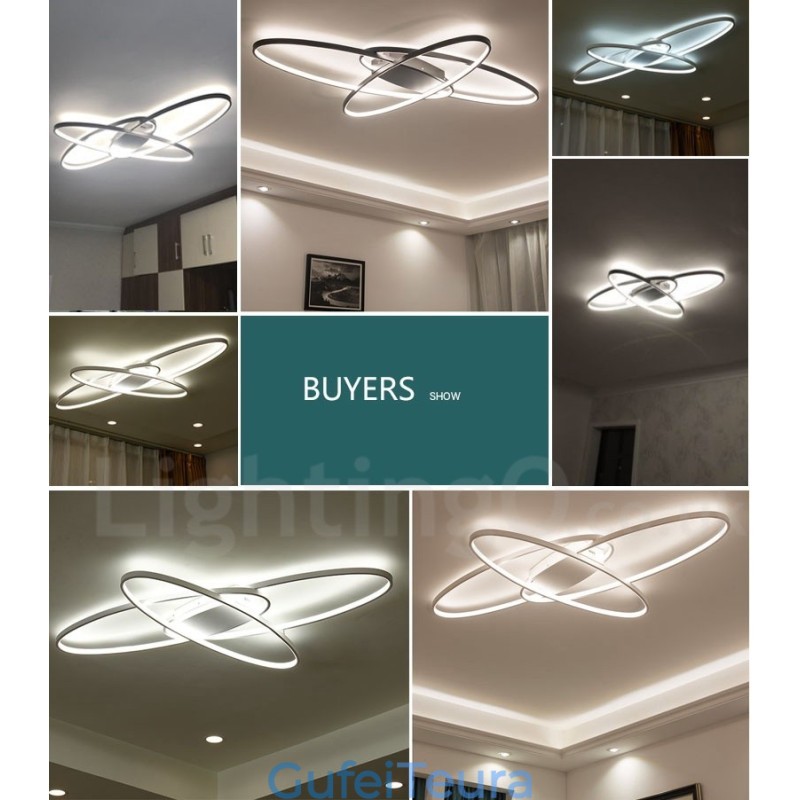 ניתן לעמעום אליפסה מודרנית עכשווית אלומיניום מנורת תקרת מנורת תקרת מנורת חדר מיטה בסלון יכולה לשמש גם כאור קיר