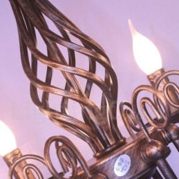 6 אור כפרי רטרו וינטג' תליון נר שחור לבן נברשת