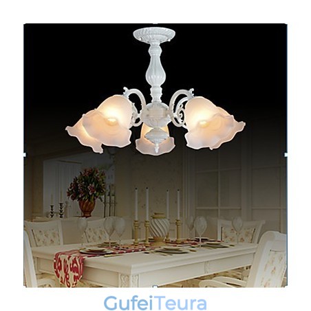 Flush Mount Five Lights White European Retro Classic Flush Mount Five Lights White European Retro Classic