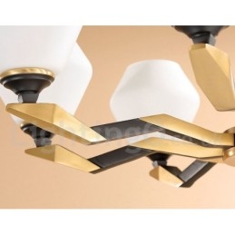 פליז טהור יוקרתי כפרי רטרו וינטג' פליז תליון נברשת נר עם גווני זכוכית