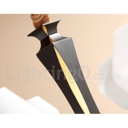 פליז טהור יוקרתי כפרי רטרו וינטג' פליז תליון נברשת נר עם גווני זכוכית