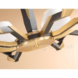 פליז טהור יוקרתי כפרי רטרו וינטג' פליז תליון נברשת נר עם גווני זכוכית