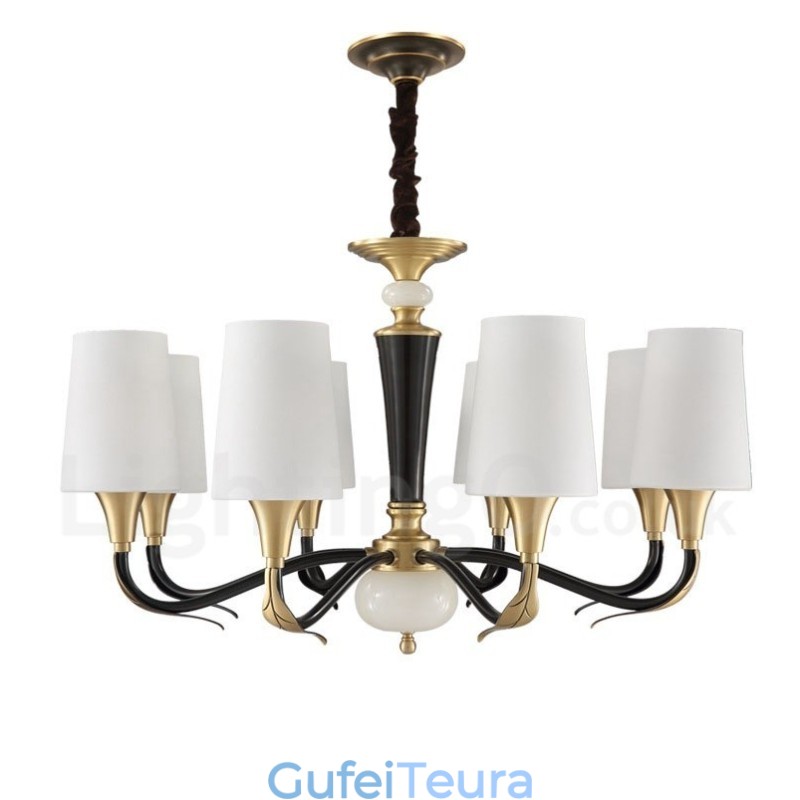 פליז טהור יוקרתי כפרי רטרו וינטג' נברשת אבן פליז תליון נר עם גווני זכוכית