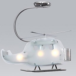 מנורת Simple Children Cartoon Glass Helicopter מנורת