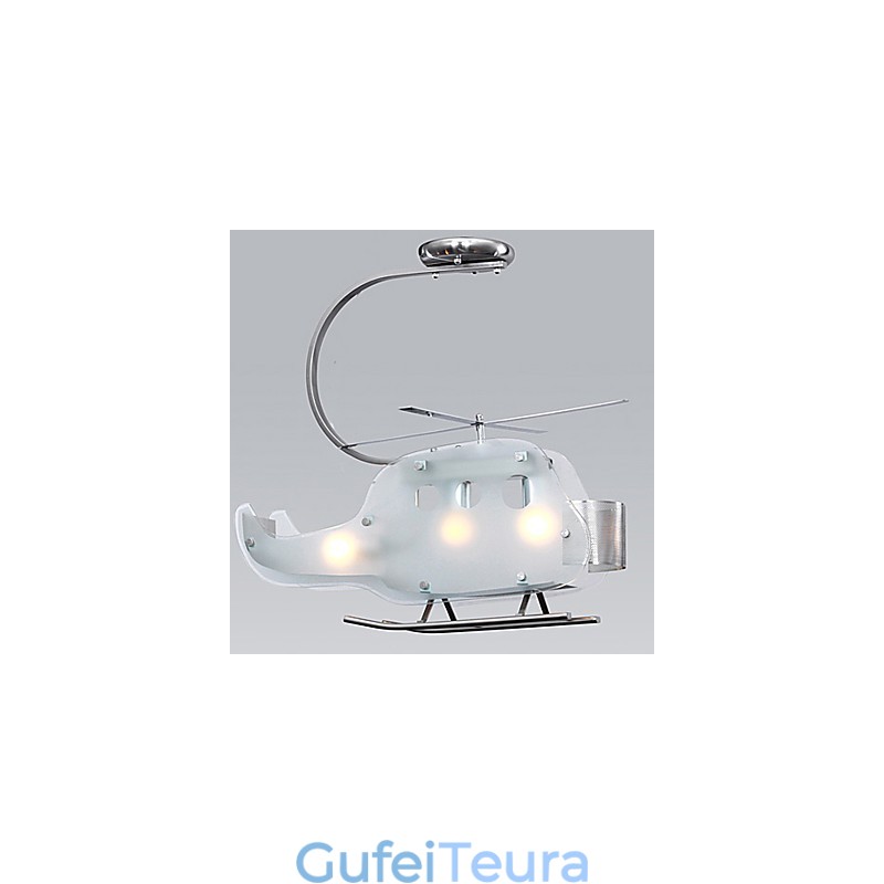 מנורת Simple Children Cartoon Glass Helicopter מנורת