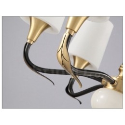 פליז טהור יוקרתי כפרי רטרו וינטג' נברשת אבן פליז תליון נר עם גווני זכוכית