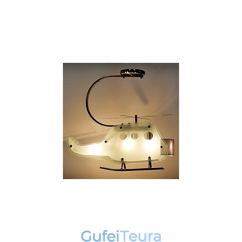 מנורת Simple Children Cartoon Glass Helicopter מנורת