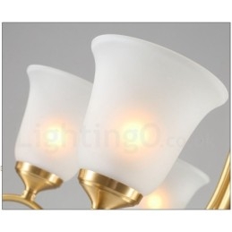 פליז טהור יוקרתי כפרי רטרו וינטג' פליז תליון נברשת נר עם גווני זכוכית