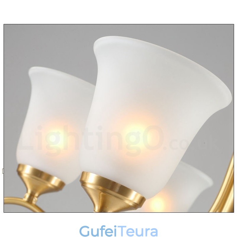 פליז טהור יוקרתי כפרי רטרו וינטג' פליז תליון נברשת נר עם גווני זכוכית