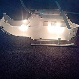 מנורת Simple Children Cartoon Glass Helicopter מנורת