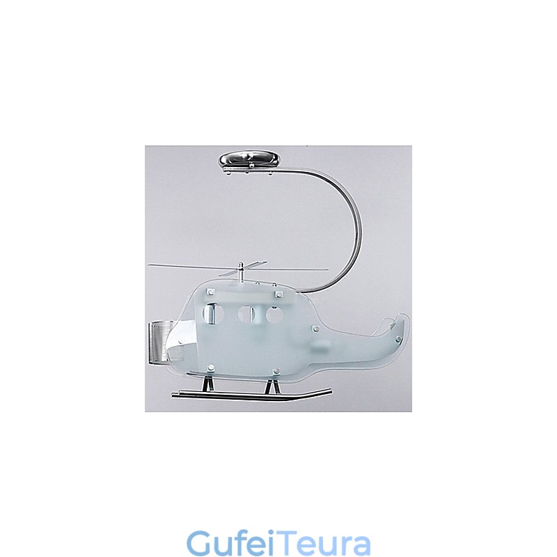 מנורת Simple Children Cartoon Glass Helicopter מנורת