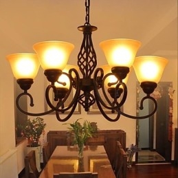 Rustic Lodge Vintage רטרו מתכת שנדליר ילדים