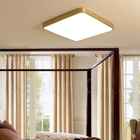 ניתן לעמעם מרובע דק במיוחד בסגנון נורדי עכשווי בסגנון פלאש פליז תקרה עם גוון אקרילי יכול לשמש גם כאור קיר