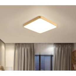 ניתן לעמעם מרובע דק במיוחד בסגנון נורדי עכשווי בסגנון פלאש פליז תקרה עם גוון אקרילי יכול לשמש גם כאור קיר