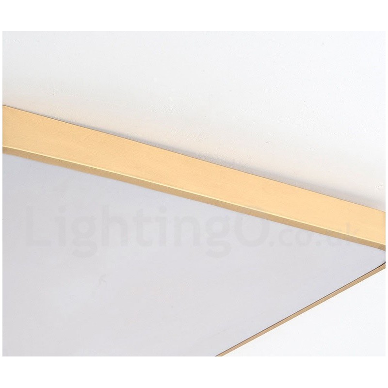 ניתן לעמעם מרובע דק במיוחד בסגנון נורדי עכשווי בסגנון פלאש פליז תקרה עם גוון אקרילי יכול לשמש גם כאור קיר