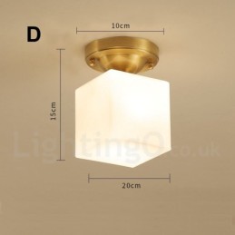 פליז טהור כפרי לודג' נורדי בסגנון פלאש הר תקרה עם הצללה זכוכית