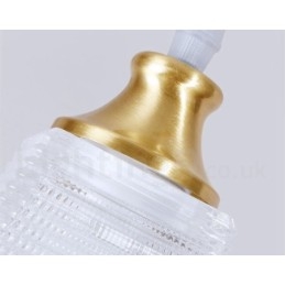 אור תליון בסגנון נורדי פליז טהור כפרי לודג' עם גוון זכוכית