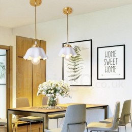 אור תליון בסגנון נורדי פליז טהור כפרי לודג' עם גוון קרמי