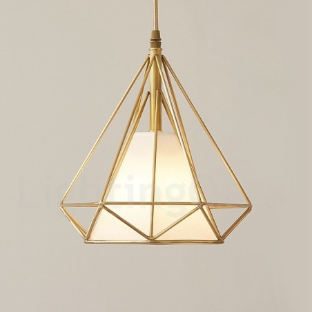 אור תליון בסגנון נורדי פליז טהור כפרי לודג' עם גוון בד