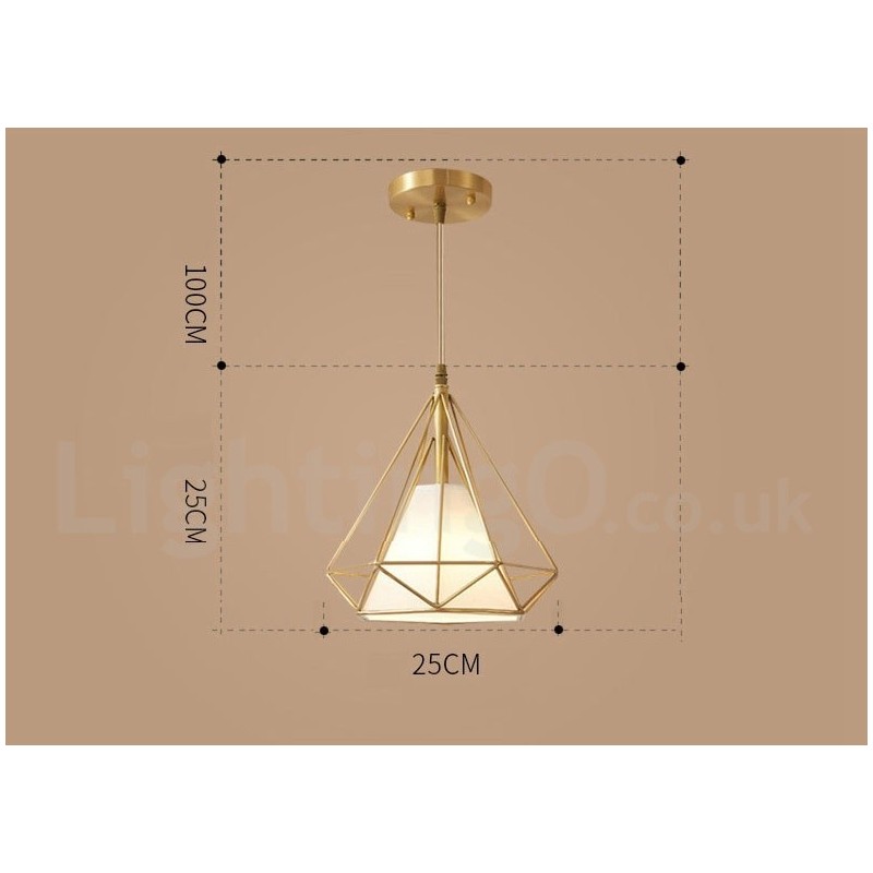 אור תליון בסגנון נורדי פליז טהור כפרי לודג' עם גוון בד