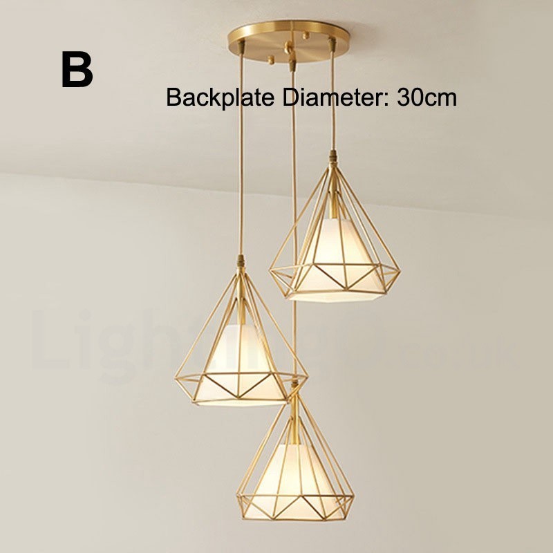 אור תליון בסגנון נורדי פליז טהור כפרי לודג' עם גוון בד