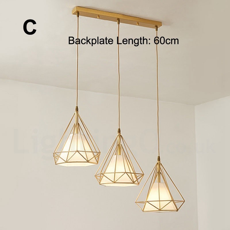 אור תליון בסגנון נורדי פליז טהור כפרי לודג' עם גוון בד