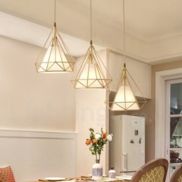 אור תליון בסגנון נורדי פליז טהור כפרי לודג' עם גוון בד