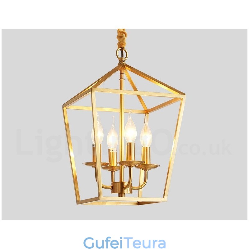 תאורת תליון בסגנון נורדי פליז טהור