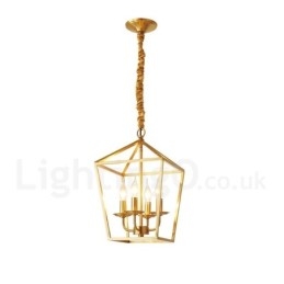 תאורת תליון בסגנון נורדי פליז טהור