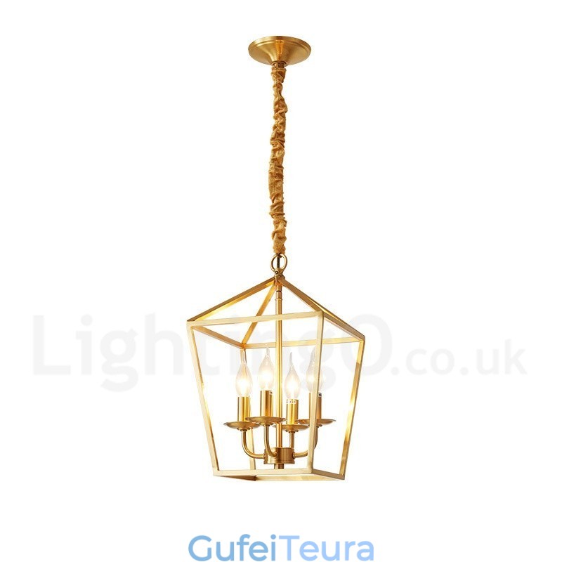 תאורת תליון בסגנון נורדי פליז טהור