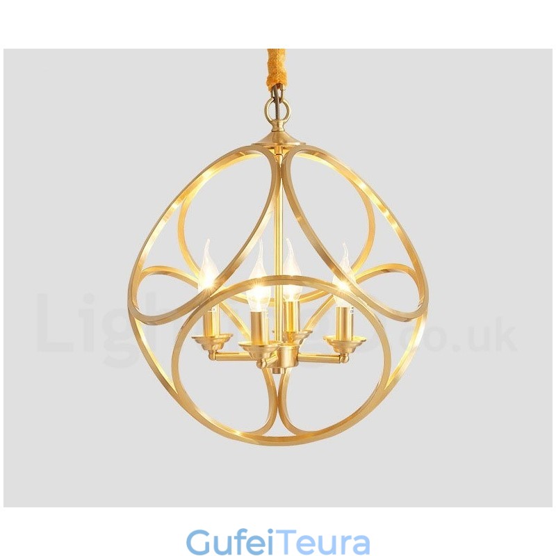 תאורת תליון בסגנון נורדי פליז טהור