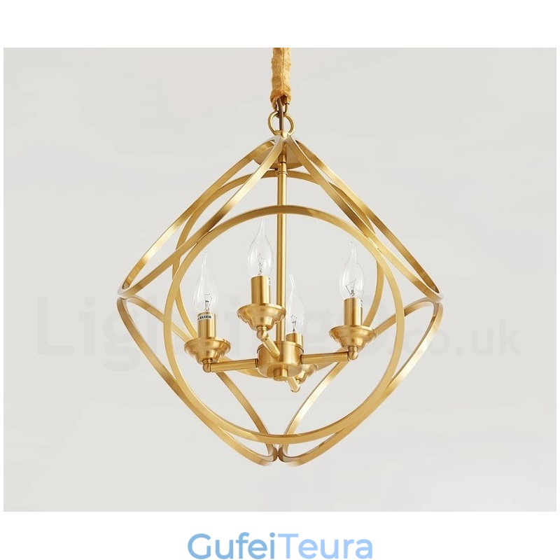 תאורת תליון בסגנון נורדי פליז טהור