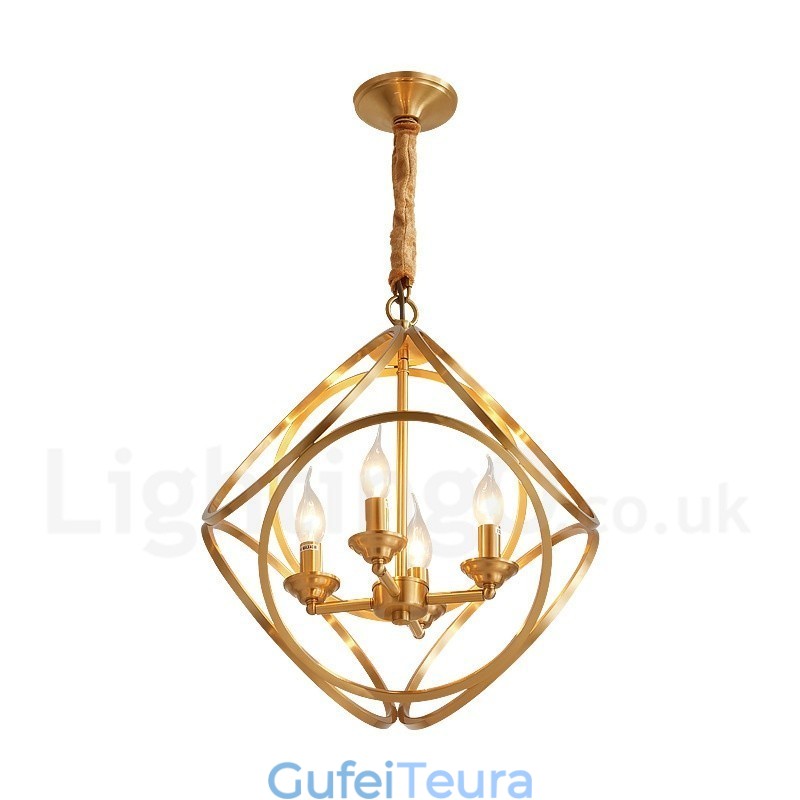 תאורת תליון בסגנון נורדי פליז טהור