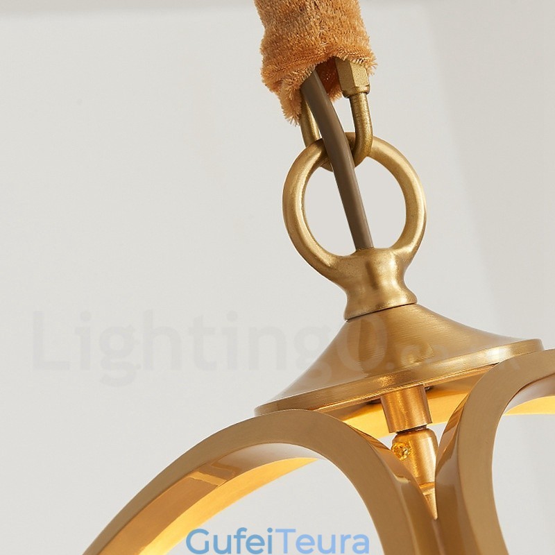 תאורת תליון בסגנון נורדי פליז טהור