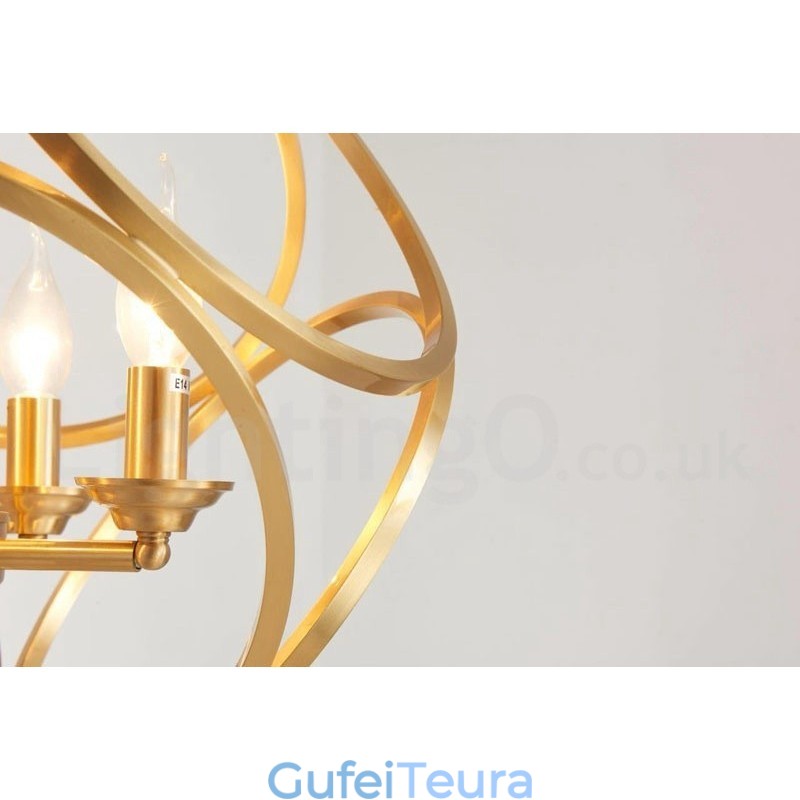 תאורת תליון בסגנון נורדי פליז טהור