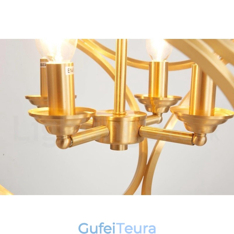 תאורת תליון בסגנון נורדי פליז טהור