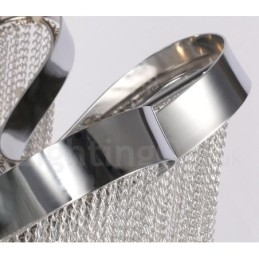 גדילי אלומיניום נברשת מעצב תליון בצבע כסף