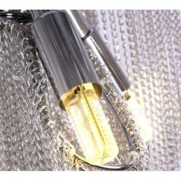 גדילי אלומיניום נברשת מעצב תליון בצבע כסף