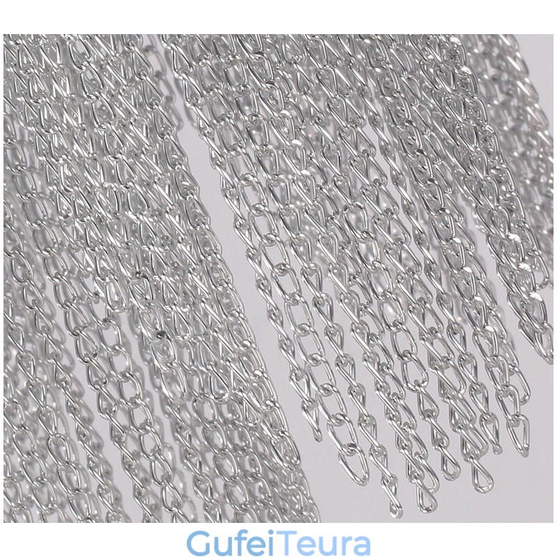 גדילי אלומיניום נברשת מעצב תליון בצבע כסף