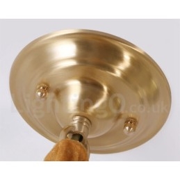 אור תליון בסגנון נורדי פליז טהור כפרי לודג' עם גוון זכוכית