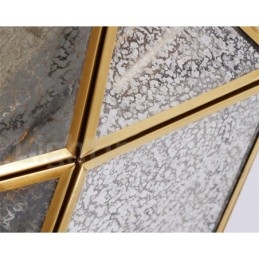 אור תליון בסגנון נורדי פליז טהור כפרי לודג' עם גוון זכוכית