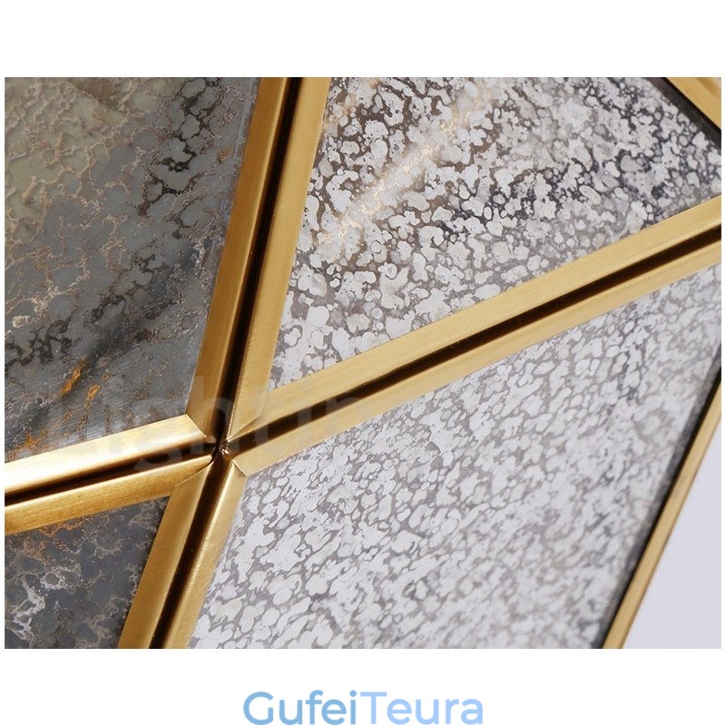 אור תליון בסגנון נורדי פליז טהור כפרי לודג' עם גוון זכוכית