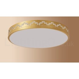 פליז טהור עגול מודרני עכשווי בסגנון נורדי פנס תקרה עם גוון אקרילי