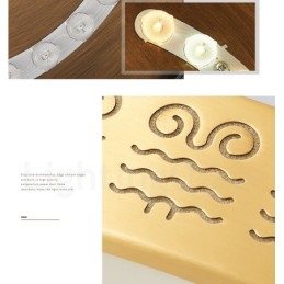 עגול פליז טהור מודרני עכשווי בסגנון נורדי מנורת תקרה עם גוון אקרילי