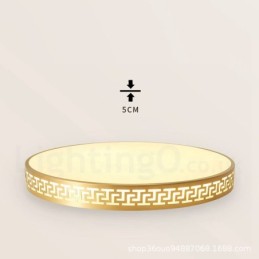 עגול פליז טהור מודרני עכשווי בסגנון נורדי מנורת תקרה עם גוון אקרילי