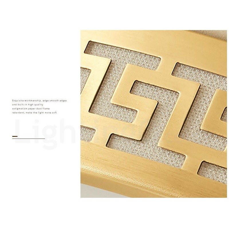 עגול פליז טהור מודרני עכשווי בסגנון נורדי מנורת תקרה עם גוון אקרילי